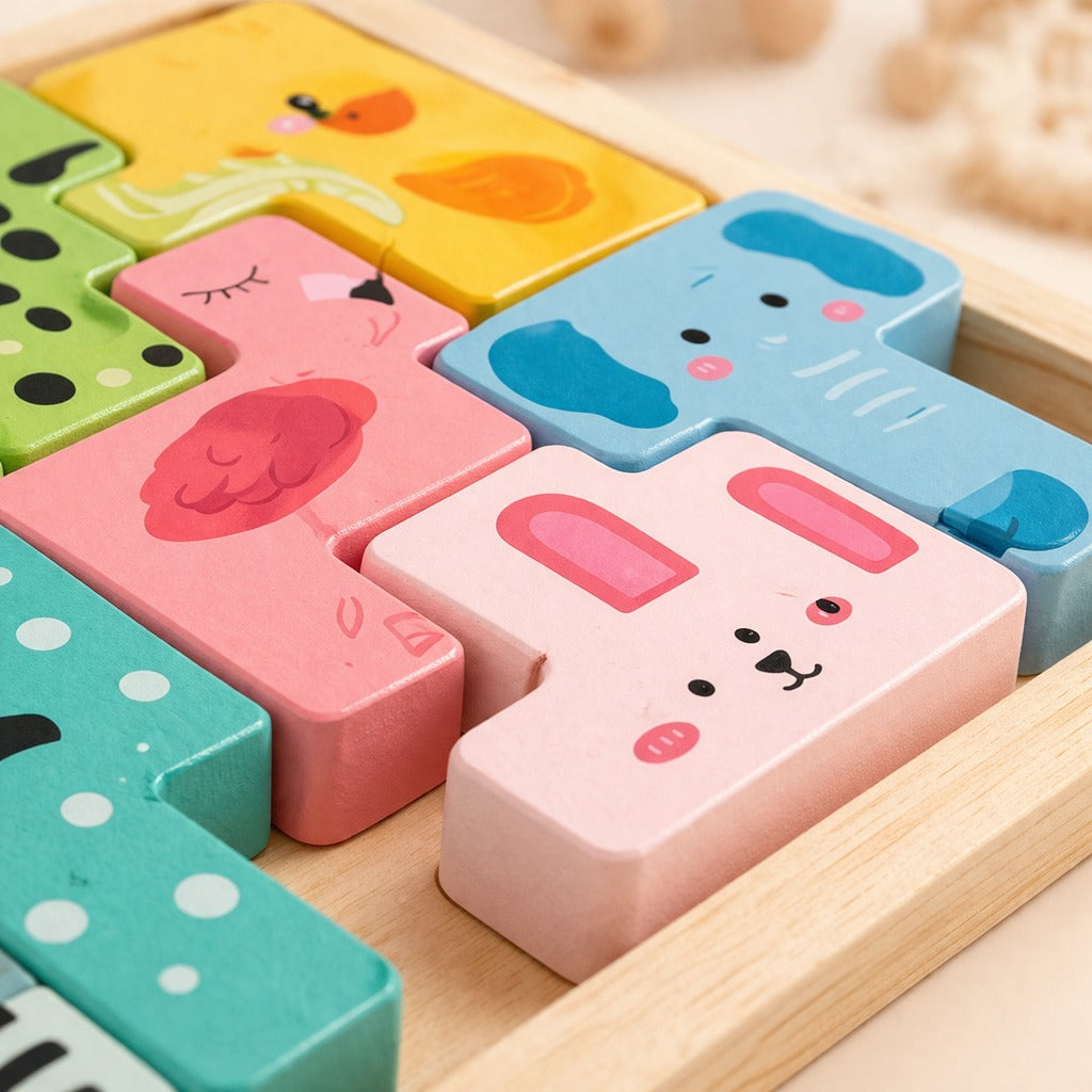 Montessori Animal Shape Matching Puzzle Board Mamakarttoys