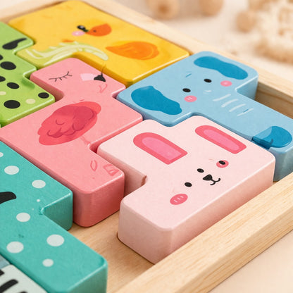 Montessori Animal Shape Matching Puzzle Board Mamakarttoys