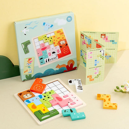 Montessori Animal Shape Matching Puzzle Board Mamakarttoys
