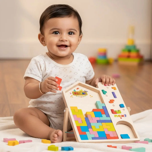 Wooden Multifunctional Tetris Puzzle (Small)