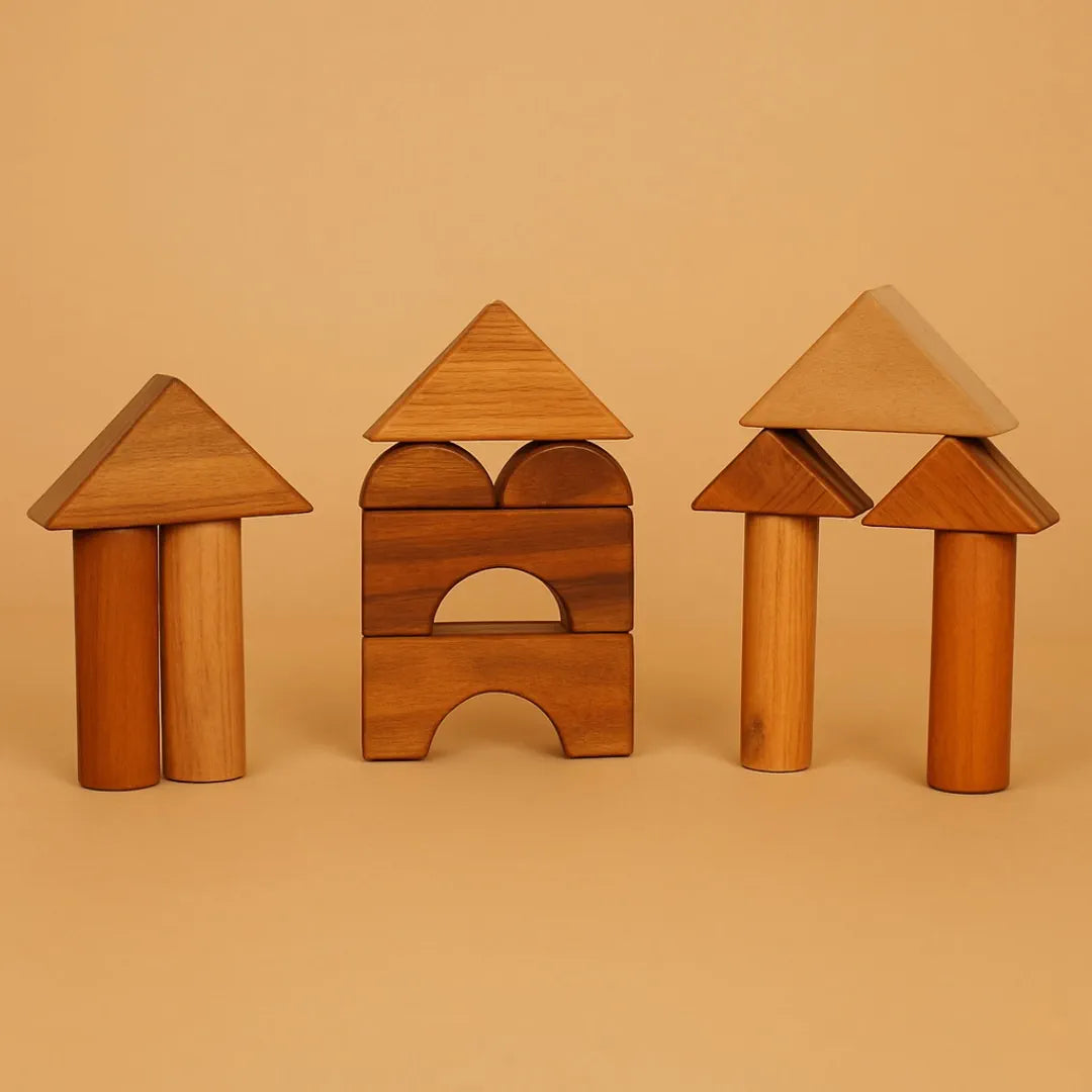 Wooden Blocks ( 25 pieces ) | Mamakarttoys