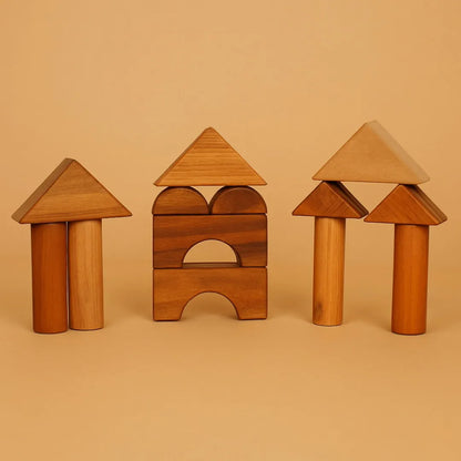 Wooden Blocks ( 25 pieces ) | Mamakarttoys