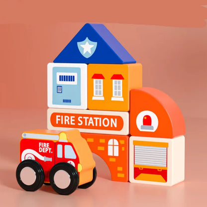 Educational City Building Blocks Set