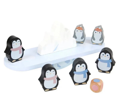 Wooden Penguin Balancing Game, 0-3 Yrs Mamakarttoys