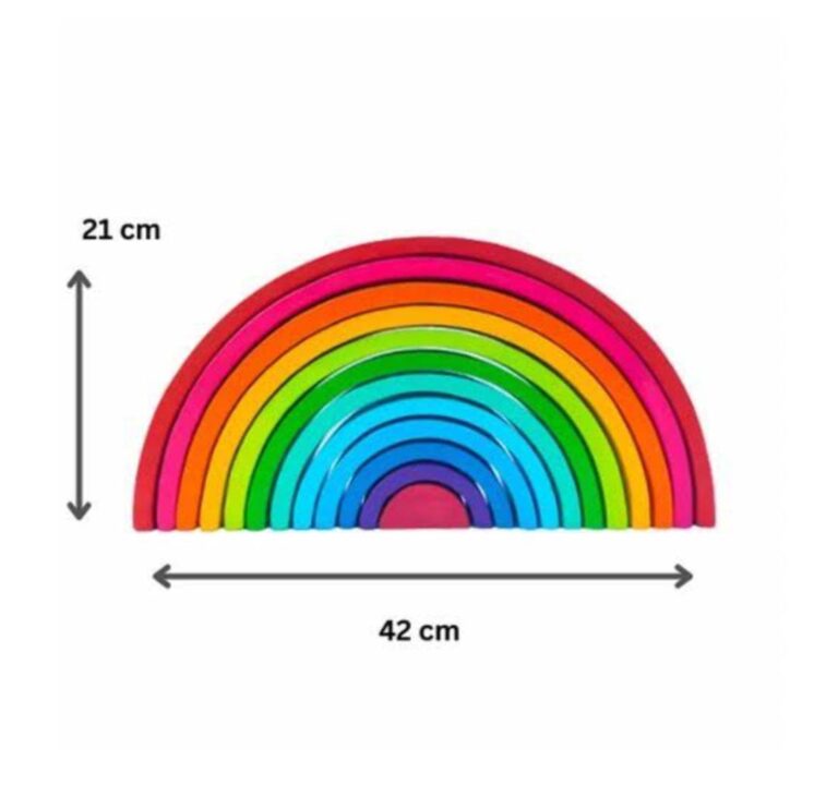 Rainbow  Building Blocks Stacking  | Premium Wooden Material Mamakarttoys