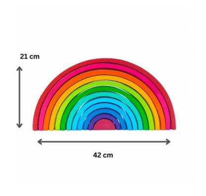 Rainbow  Building Blocks Stacking  | Premium Wooden Material Mamakarttoys